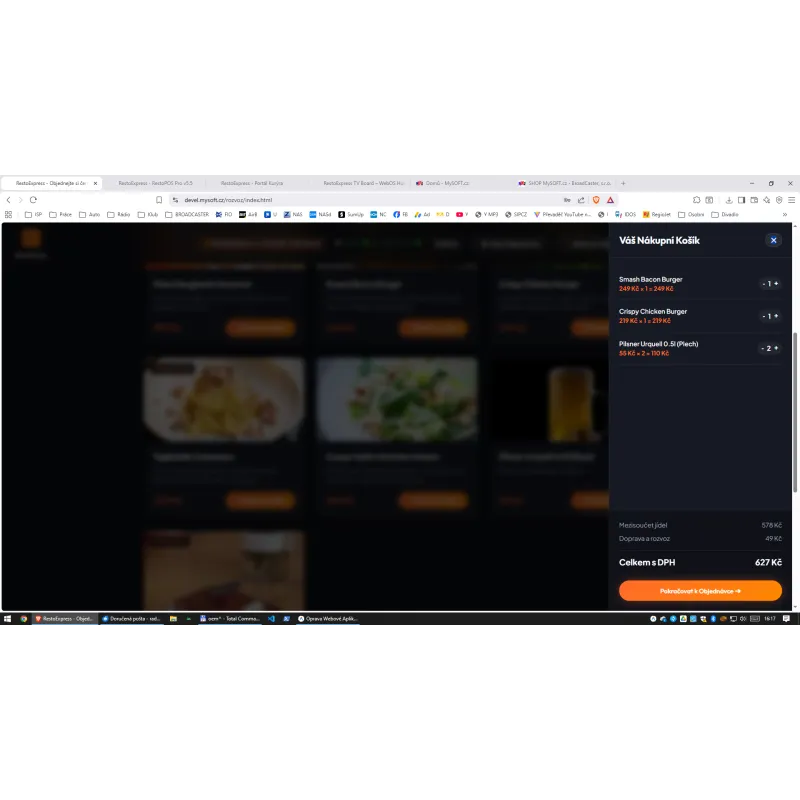 RestoExpress - kompletní systém pro restauraci s rozvozem a online objednáním