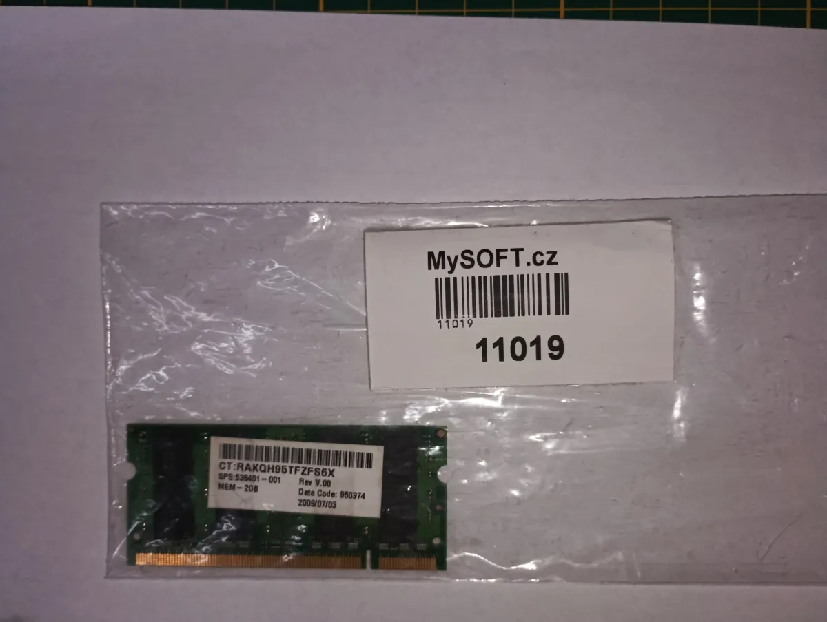 RAM (11019) 2GB SPS:536401 - 001 rev V.00 950974 Datecode 2009 07 03